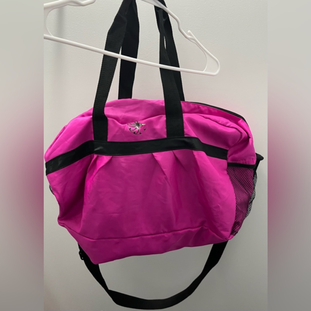 Almost Like New-Pink Light Weight Tote Bag with Black Accents